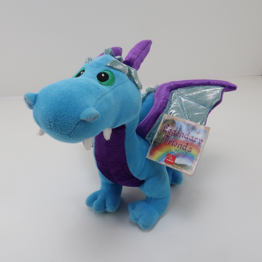 Aurora Legendary Friends Roaring 15 Inch Blue Dragon Plush Animal Toy